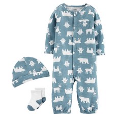 카터스 3피스 베이비소프트 컨버터 가운 세트