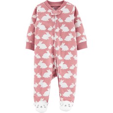 카터스 버니 집업 플리스 슬립 & 플레이 룸퍼