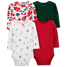 카터스 4팩 홀리데이 오리지널 바디수트 플라워