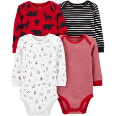 카터스 4팩 홀리데이 오리지널 바디수트 세트