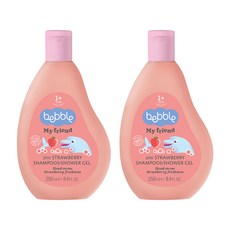 嬰兒用2合1洗髮沐浴露 草莓款, 250ml, 2瓶