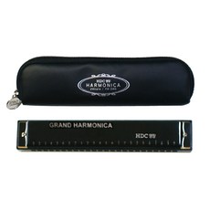 HDC英昌 24孔複音口琴 YH-24G + 皮革盒, 1個, 銀色