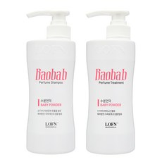 LOFN 香氛洗髮精 爽身粉香 500g+潤髮乳 爽身粉香 500g, 1套