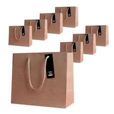 Yeondu Aengdu 牛皮紙提袋 中型 8入, 摩登黑