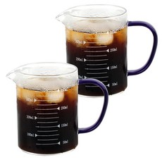 Roebenhoff 帶手把耐熱玻璃量杯, 藍色, 350毫升, 2入