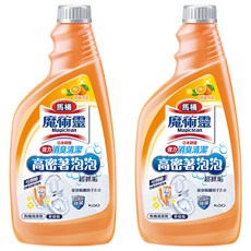 Kao 花王 Magiclean 魔術靈 高密泡馬桶清潔劑 更替瓶, 強力消臭清潔 柑橘消臭, 500ml, 2瓶
