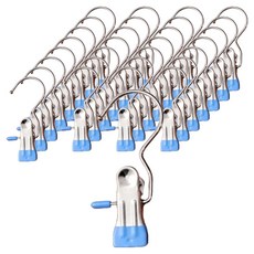 앞날창창 외집게 바지 치마 논슬립 옷걸이, 블루, 30개