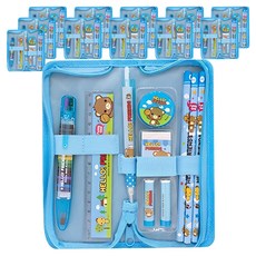 misoro 4000拉鍊袋文具組 2210, 藍色, 12套