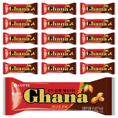 LOTTE 樂天 Ghana 加納巧克力棒, 45g, 16包