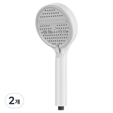 Delshein 5段調節增壓蓮蓬頭, 白色, 2個