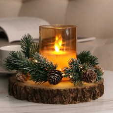 Dio Company 香檳金玻璃蜜蠟LED蠟燭 小, 混合色