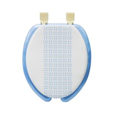 Louis 坐墊馬桶蓋中號 U 形, 藍色, 1個