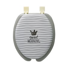 皇冠坐墊馬桶蓋中號U型, 灰色, 1個