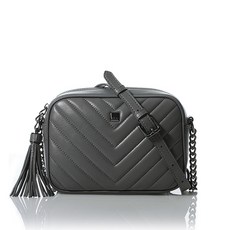 mclanee 皮革 459 Harre 斜揹包, 灰色