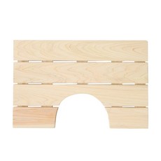 숲속애 편백 나무 원목발판 욕실형 가로 600 x 400 x 35 mm, 혼합 색상, 1개