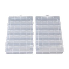 樹木透明隔層28格小物盒, 2個