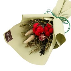 가꾸지오 프리져브드 목화 꽃다발 소, 그린