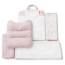 코코내니 신생아 침대 교체용 추가 겉커버 전체 + 내니랩 + 내니서포트 세트, 하트레인, 1개