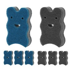 家事王 原絲3層細緻菜瓜布 藍色4入 + 灰色4入, 1套