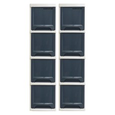 보노하우스 국내 제조 모던 틈새 슬림 서랍장, 네이비, 4단