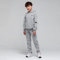 KISPO 孩童日常連帽簡約口袋棉質運動衫套裝