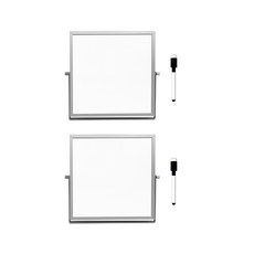 Bluemato 立式雙面方形白板 WBS011 2入 + 附板擦黑色白板筆 2支組