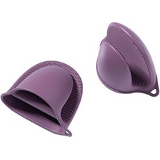 韓國製造 Kitchen Factory 國產粉彩矽膠耐熱手套, 酒紅粉色, 2個