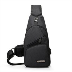 GONBE 休閒單肩包 斜揹包 BG068, 黑色