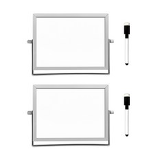 Bluemato 立式雙面白板 WBS009 2入 + 附板擦白板筆 黑色 2支組