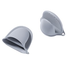 Kitchen Factory 國產粉彩矽膠耐熱手套, 灰色, 2個