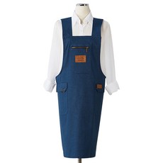 柔軟拉鍊牛仔圍裙, 淺藍色, 1個