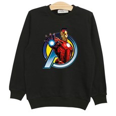 NYKIDS 孩童鋼鐵人印花圓領長袖T恤 P013