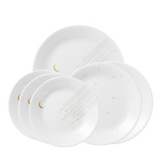 코렐 스타게이징 원형 접시세트, 1개, 소 3p + 중 2p + 대 1p, 혼합색상