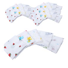 BabyBoom 無螢光劑卡通印花手帕 30入