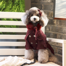 유노펫 반려동물 글램 코트, BURGUNDY, 1개