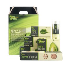 메이그린 친환경 제품세트 친환경위생롤백 대 + 장갑 50매 x 2p + 백 소 + 중 2p + 대 2p + 종이호일 30cm x 20m, 1세트