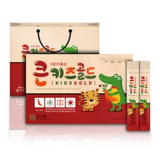 순수식품 큰 키즈 골드 어린이 홍삼 스틱 + 쇼핑백, 10ml, 30개