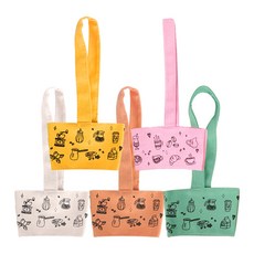 Block Mart杯架飲料袋 咖啡插圖, 隨機發貨, 5入