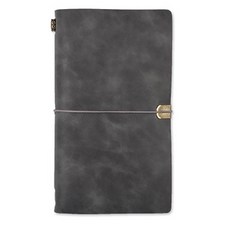 The Flow Company人造皮革筆電筆記本 A6, 深灰色, 1個