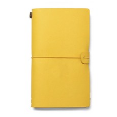 The Flow Company樹葉吊墜皮革筆電筆記本 A6, 黃色的, 1個