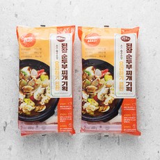 맑은물에 요리하기 편한 된장 순두부찌개, 650g, 2개