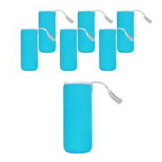 Block Mart 潛水布料保溫保冷水瓶袋 420ml, 藍色, 7個