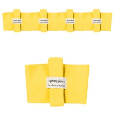 Block Mart 簡約杯套飲料提袋, 黃色, 5個