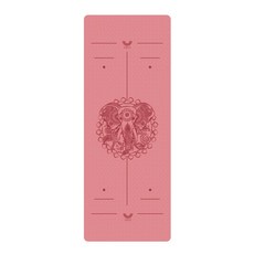 DEVI TPE 8mm 中心線瑜珈墊 NO 2, 暗蘭紫