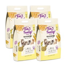톰스패밀리 응고형 옥수수 고양이 모래 크러쉬, 5L, 4개, 레몬향