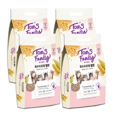 톰스패밀리 펠렛형 옥수수 고양이모래 베이비파우더향, 5L, 4개, 베이비 파우더향