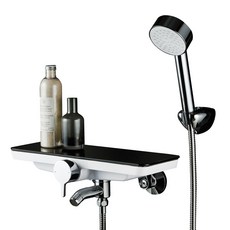 SWISS MILITARY 鋼化玻璃置物架式淋浴蓮蓬頭, 1組, 單色