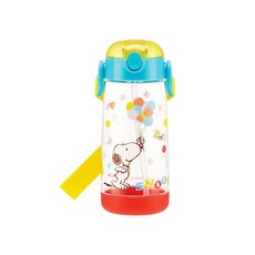 Skater Peanuts史奴比聯名 彈蓋式透明水壺 PDSH5, 天空藍, 480ml
