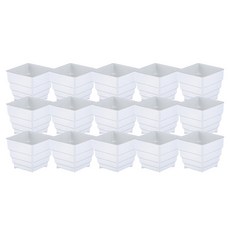 網格盆 多肉植物花盆 15入, 白色, 15個