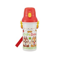스케이터 디즈니 원터치 유아용 보틀, 화이트 칩앤데일, 480ml, 1개